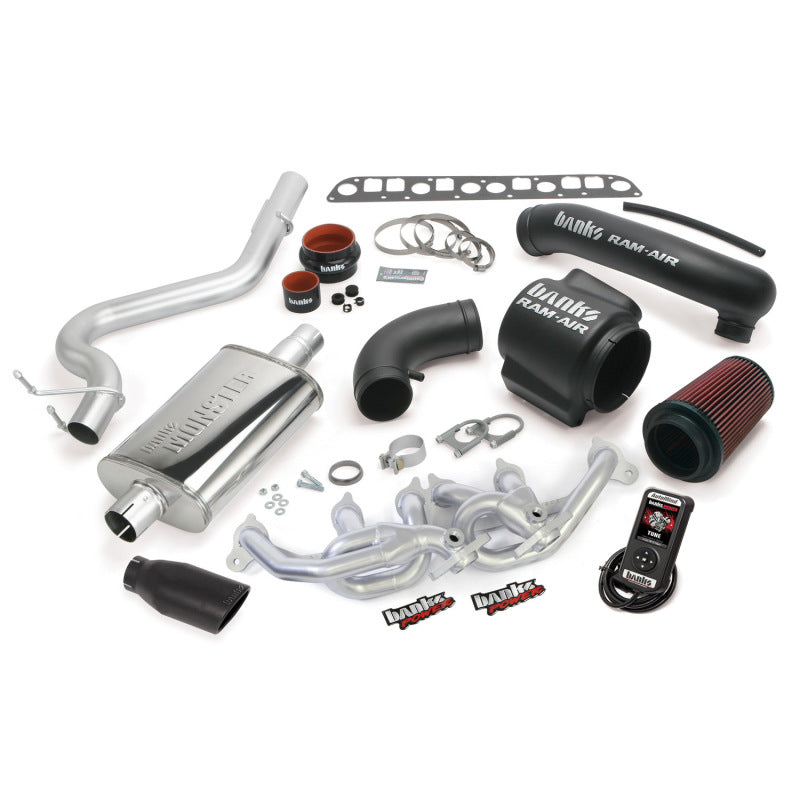 Banks 51335-B PowerPack SS Single Exhaust w/ Black Tip For Jeep 04-06