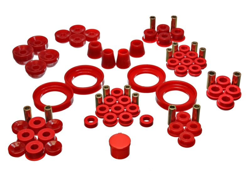 Energy Suspension 16.18106R Hyper-Flex Bushing Kit Red for 92-01 Honda Prelude