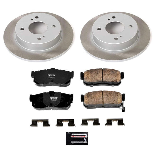PowerStop 00-01 Nissan Sentra Rear Semi-Coated Rotor Kit (SC740)