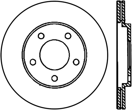 StopTech 126.61087CSR Sport Cryo-Treated Slotted Disc Brake Rotor for Mustang
