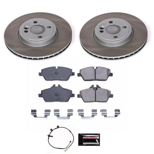 PowerStop 2011 Mini Cooper Front Semi-Coated Rotor Kit (SC8842)
