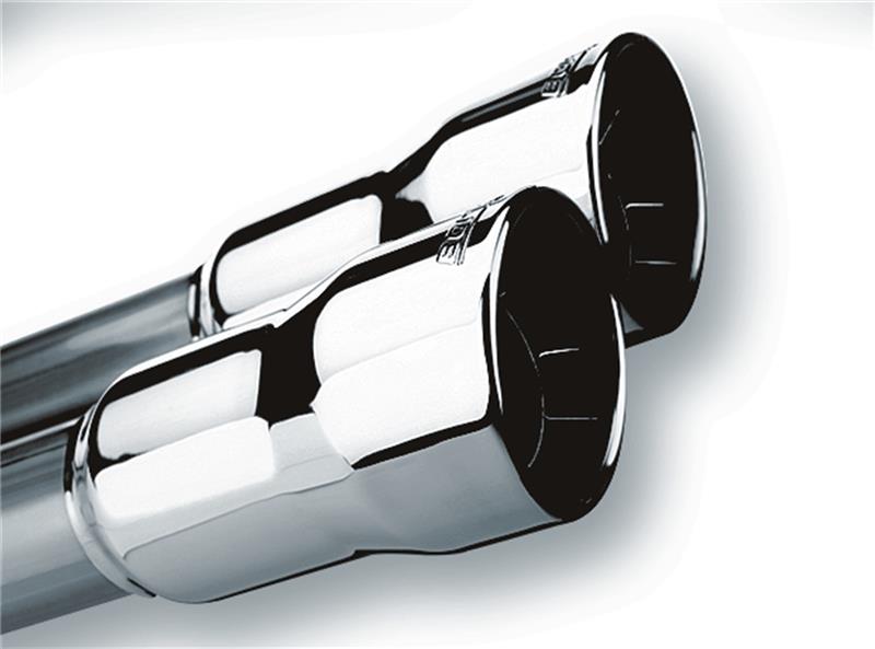 Borla 20143 Polished Tip Dual Round Rolled Angle-Cut | Universal (20143)
