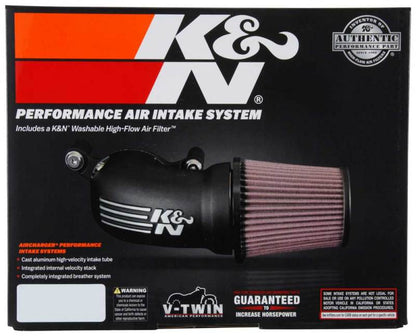 K&N 57-1137S Performance Air Intake System for Harley-Davidson (Silver)