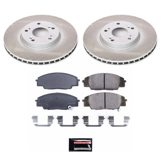 PowerStop 06-11 Honda Civic Front Semi-Coated Rotor Kit (SC2439)