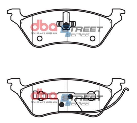 DBA FWD Rear Street Series Rear Brake Pads | Chrysler Town & Country (01-07) (DB1853SS)