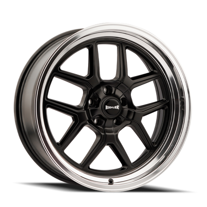 Ridler Wheels 610 Matte Black Polished | 17x8" +0mm | 5x120.65mm Wheel