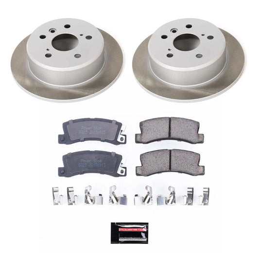 PowerStop 1999 Toyota Solara Rear Semi-Coated Rotor Kit (SC2565)