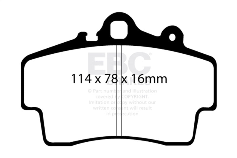 EBC Brakes DP51207NDX Bluestuff NDX Full Race Brake Pads for Boxster Cayman