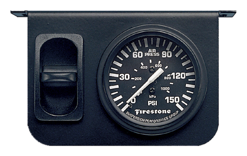 Firestone Ride-Rite 2149 Pneumatic Single Control Gauge Black 4.38"x2.75"