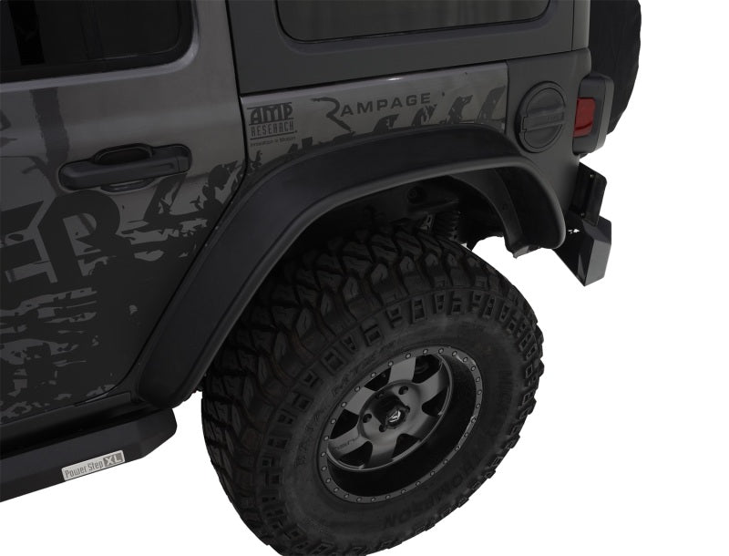 Bushwacker 10923-07 Flat Style Fender Flares Fits 18-26 Wrangler (JL)