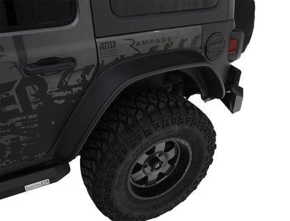Bushwacker 10923-07 Flat Style Fender Flares Fits 18-26 Wrangler (JL)
