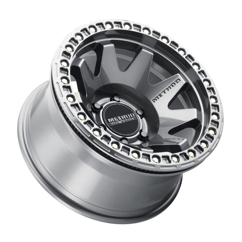 (set of 4) Method MR108 Beadlock Gloss Titanium | 17x9" -44mm | 6x5.5in Wheel