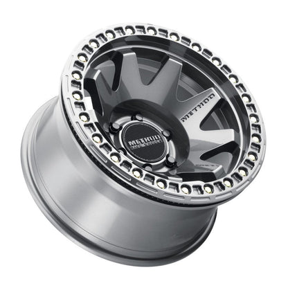 (set of 4) Method MR108 Beadlock Gloss Titanium | 17x9" -44mm | 6x5.5in Wheel
