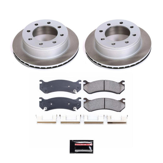 PowerStop 08-13 GMC Yukon XL 2500 Rear Semi-Coated Rotor Kit (SC2041)