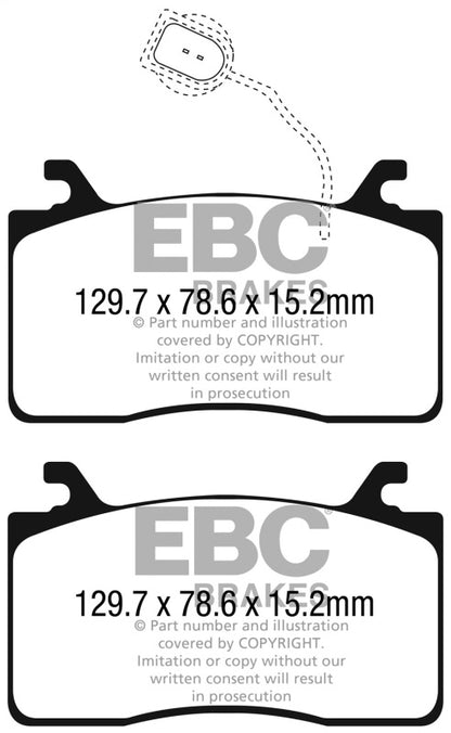 EBC Brakes DP52325NDX Bluestuff NDX Full Race Brake Pads for Giulia Stelvio