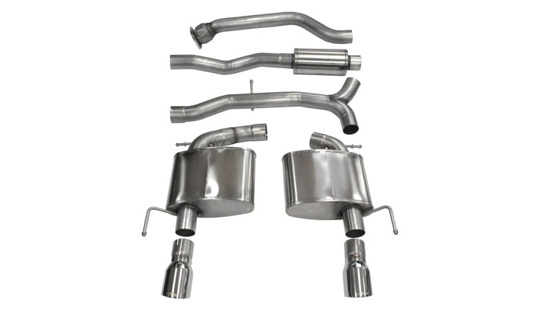 CORSA 2.0L Sedan Polished Sport Dual Rear Cat-Back Exhaust | Cadillac ATS (13-19) (14888)