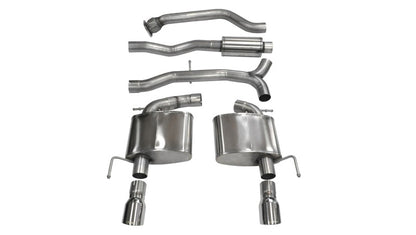 CORSA 2.0L Sedan Polished Sport Dual Rear Cat-Back Exhaust | Cadillac ATS (13-19) (14888)