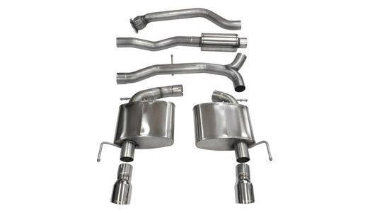 CORSA 2.0L Sedan Polished Sport Dual Rear Cat-Back Exhaust | Cadillac ATS (13-19) (14888)