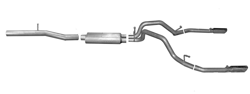 Gibson 3in/2.25in Cat-Back Dual Split Exhaust | Chevrolet Silverado 1500 LS 5.3L (15-18) (5657)