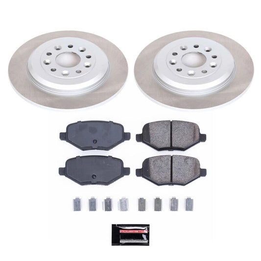PowerStop 13-15 Lincoln MKX Rear Semi-Coated Rotor Kit (SC8846)