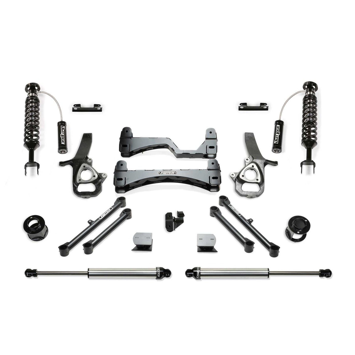 Fabtech 6" Performance System w/ Dirt Logic 2.5" Stainless Steel Resi Coil Over & Rear Dirt Logic Shock | Ram 1500 2WD (19-21) (K3095DL)