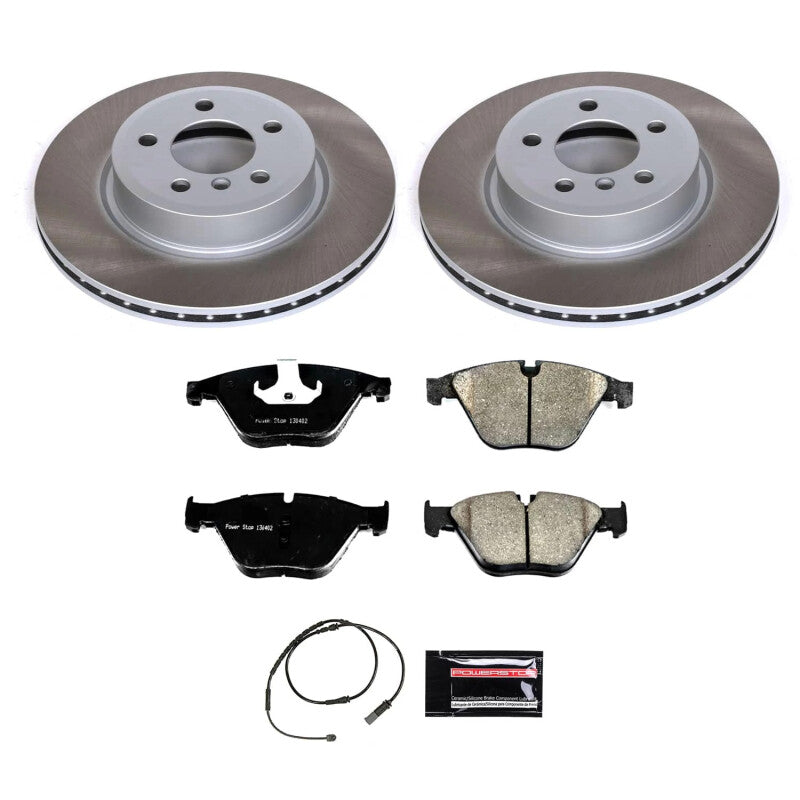 PowerStop 14-16 BMW 528i Front Semi-Coated Rotor Kit (SC7163)