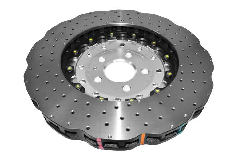DBA Front 5000 Series Cross Drilled Rotor w/ Silver Hat | Audi RS7 (14-18) (DBA53002WSLVXD)
