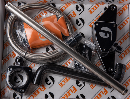 Fleece Performance 03-05 Auto Trans Cummins Coolant Bypass Kit w/ Stainless Steel Braided Line