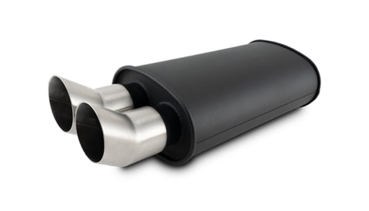 Vibrant SS Flat Blk Muffler | Universal (12330)