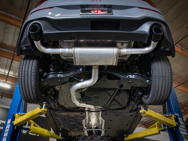 aFe 3 to 2-1/2 IN Stainless Steel Cat-Back Exhaust w/Black Tip | Volkswagen GTI (22-24) (49-36454-B)