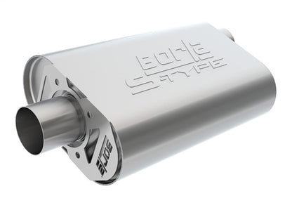 Borla CrateMuffler BBC 396/402/427 2.5in Offset/Center 14in x 4.35in Oval (400851)