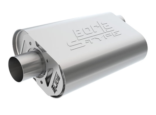 Borla CrateMuffler BBC 396/402/427 2.5in Offset/Center 14in x 4.35in Oval (400851)