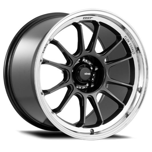 (set of 4) Konig Hypergram Metallic Carbon | 18x9.5" +35mm | 5x114.3mm Wheel