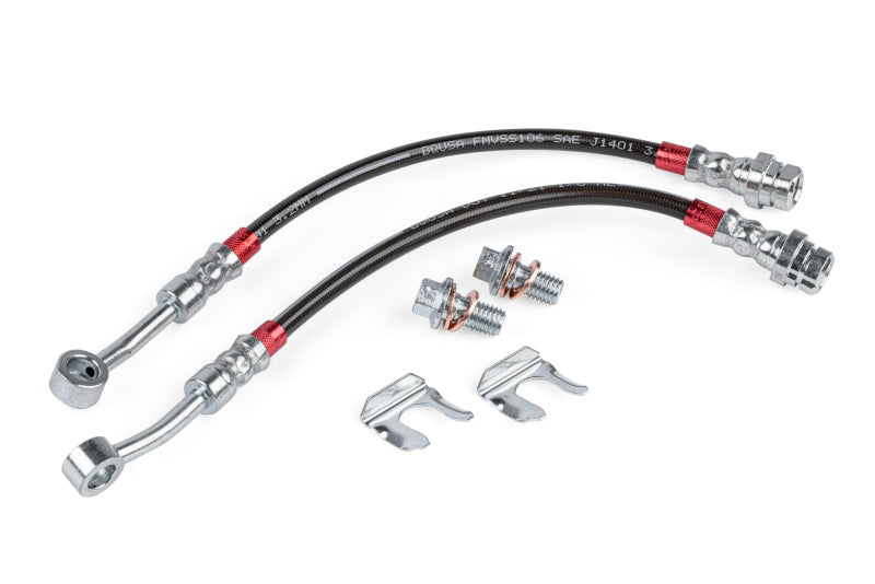 APR Braided Stainless Steel Rear Brake Hose Kit | Audi A3 Quattro (15-20) (BRK00051)