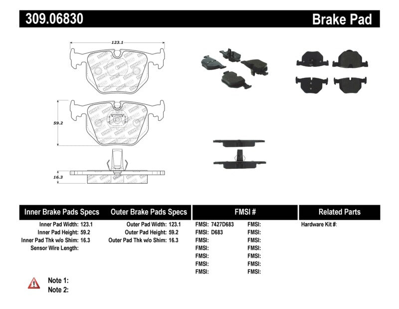 StopTech Performance | BMW M3 E46 (01-07) / M5 (00-04) / X3 (04-09) / X5 (00-06) / Z4 (06-09) / 330 (00-07) (309.06830)
