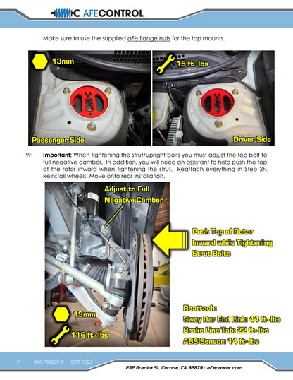 aFe CONTROL 2.0in Lift Kit | Subaru Outback (15-19) (416-731002-R)