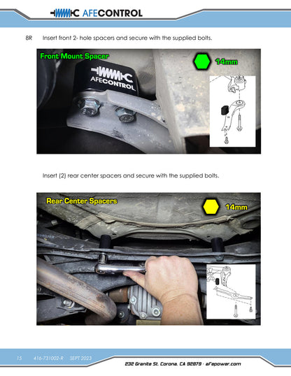 aFe CONTROL 2.0in Lift Kit | Subaru Outback (15-19) (416-731002-R)