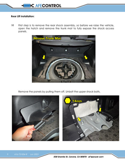 aFe 18-23 Subaru Crosstrek CONTROL 1.5in Lift Kit