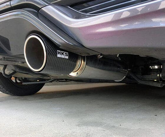 HKS Hi-Power Muffler with Carbon Tip - Honda Fit Sport GK5 2018+