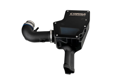 CORSA Black, Forged Carbon Fiber / Plastic Closed Box Air Intake | 2018-2023 Ford Mustang GT 5.0L V8 (44007, 419850)