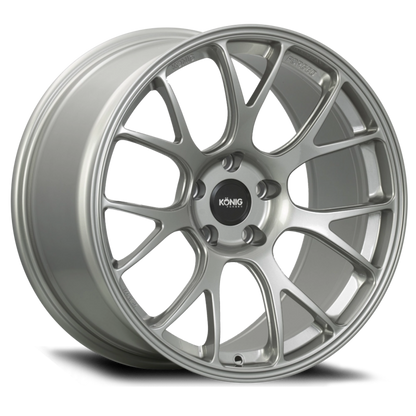 (set of 4) Konig F1M Ash Silver | 18x10" +25mm | 5x120mm Wheel