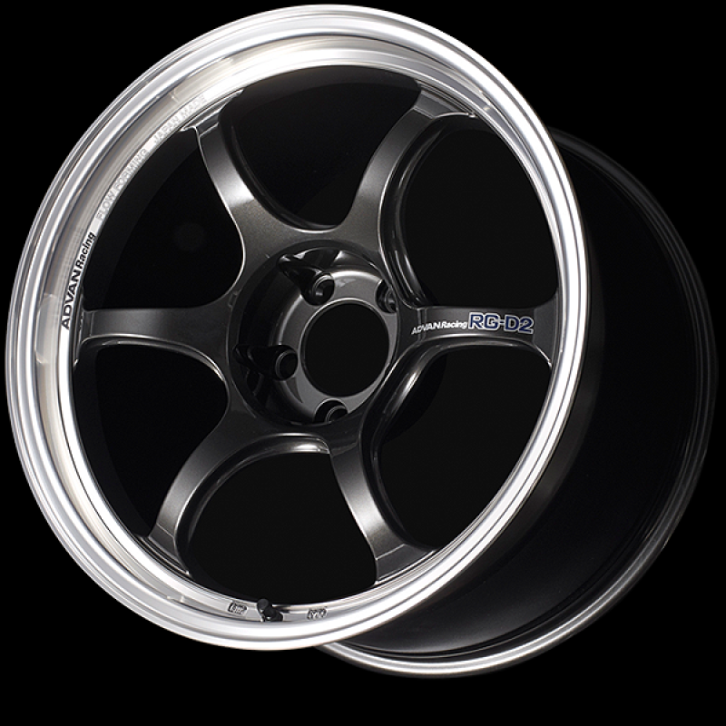 (set of 4) Advan RG-D2 Machining/Black Gun Metallic | 18x9.5" +40mm | 5x100mm Wheels