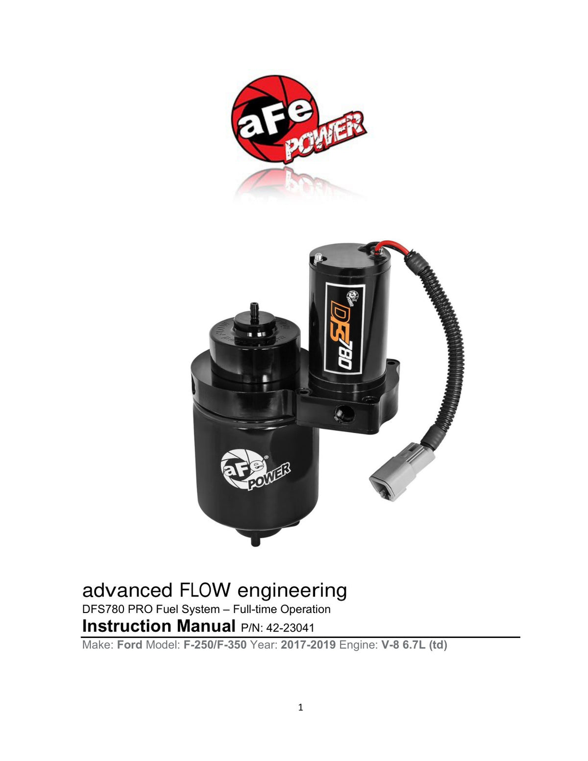 aFe DFS780 PRO Full-Time Operation Fuel Pump | Ford Diesel Trucks V8-6.7L (17) (42-23041)