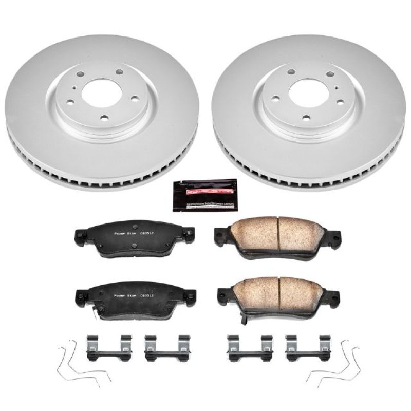 Power Stop Front & Rear Z17 Coated Brake Kit | 2014-2015 Infiniti Q60 (CRK9063)