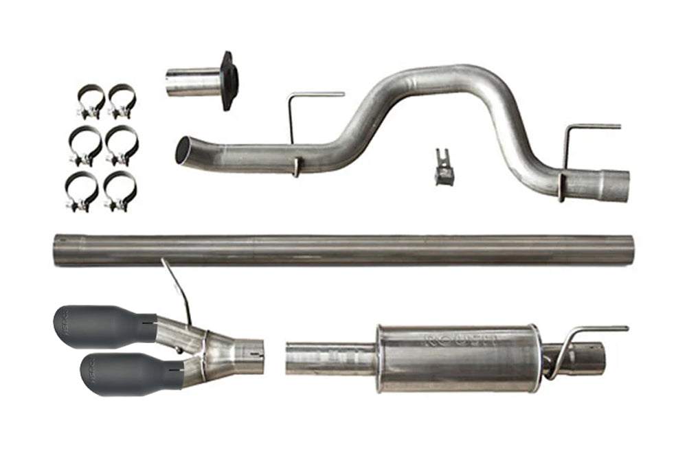 Roush 421711-BLK Side-Exit Cat-Back Exhaust System w/ Black Tips for 11-14 Ford