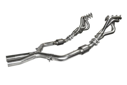Kooks 05-14 Mustang GT 1 5/8in x 2 1/2in SS Long Tube Headers & OEM Catted SS X Pipe (1131H020)