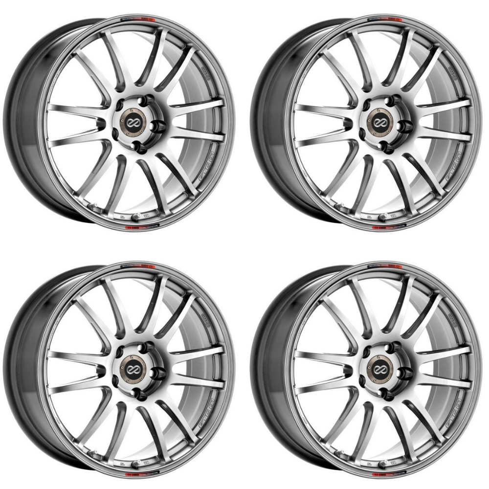 (set of 4) Enkei GTC01 Hyper Black | 17x9.5" +38mm | 5x114.3mm Wheel