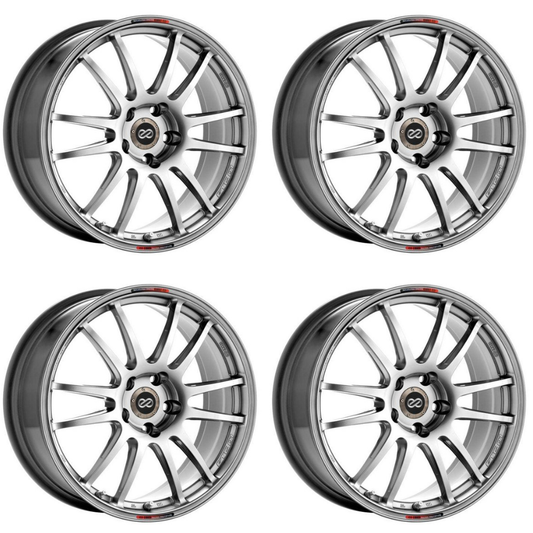 (set of 4) Enkei GTC01 Hyper Black | 17x9.5" +38mm | 5x114.3mm Wheel