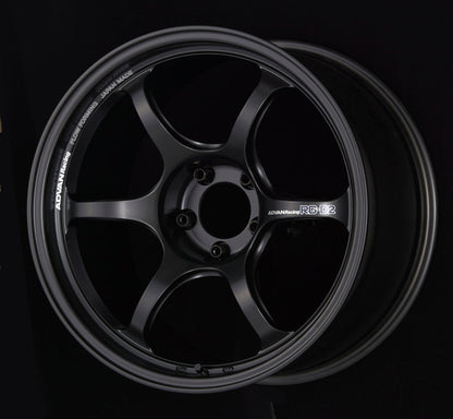 (set of 4) Advan RG-D2 Machining/Semi Gloss Black | 16x8" +38mm | 4x100mm Wheels