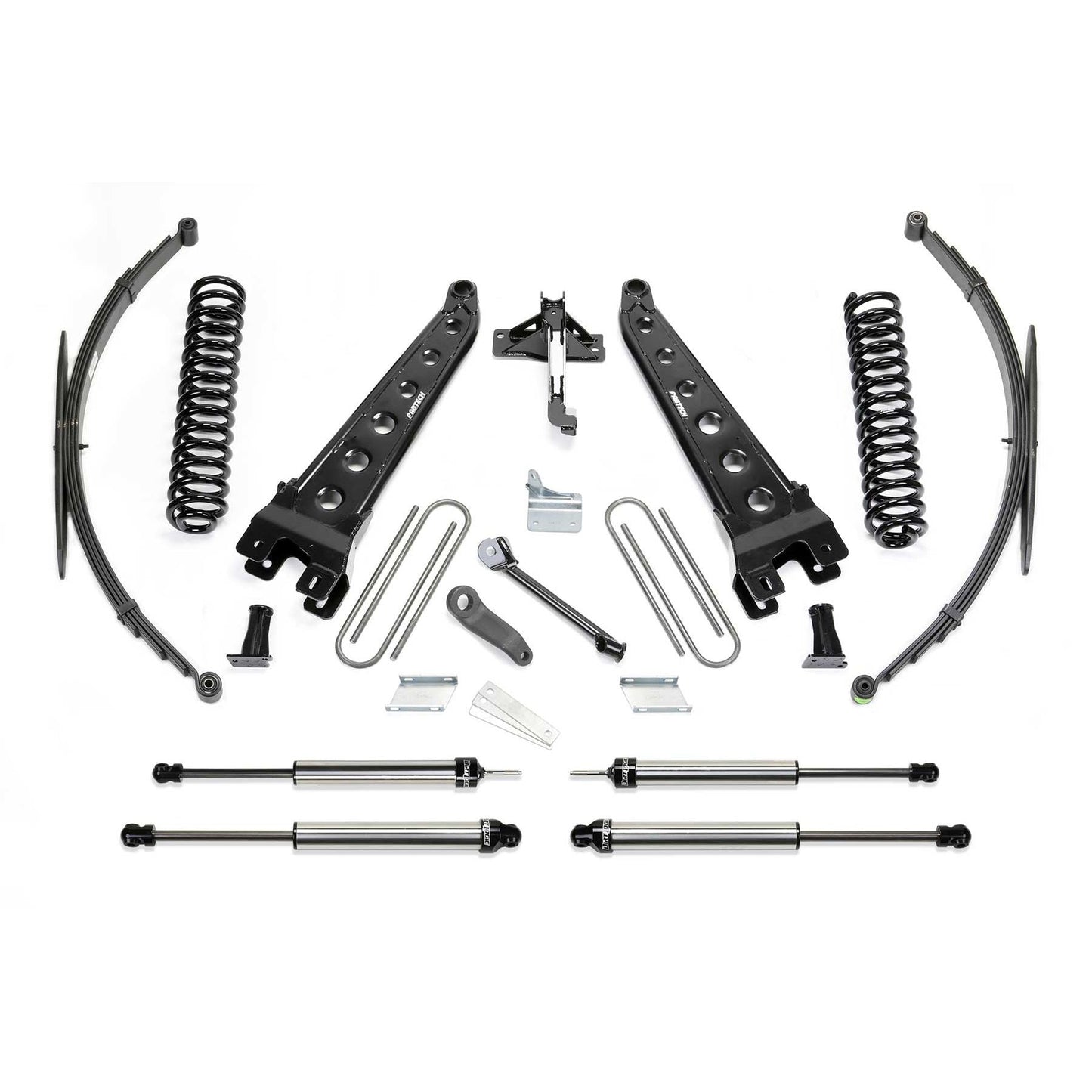 Fabtech 8" Radius Arm System w/ Coils & Rear Leaf Springs & Dual Shocks | Ford F250/350 4WD (08-16) (K2128DL)